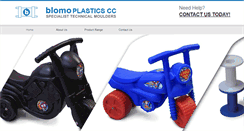 Desktop Screenshot of blomoplastics.co.za